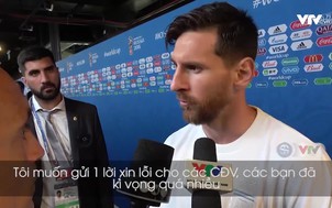 Messi trả lời phỏng vấn VTV sau trận hòa với ĐT Iceland