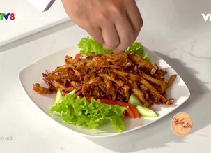Bếp nhà: Nấm chiên giòn sốt vị cay