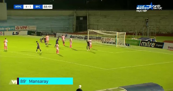 Hồng Lĩnh Hà Tĩnh 4-2 Becamex Bình Dương: Mansaray đệm bóng cận thành rút ngắn tỉ số (89')